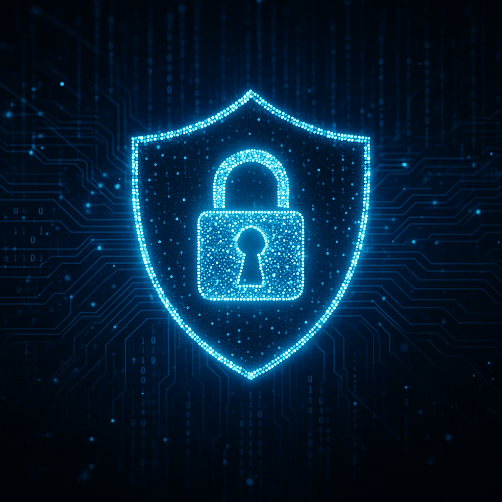 Cybersecurity Shield Illustration
